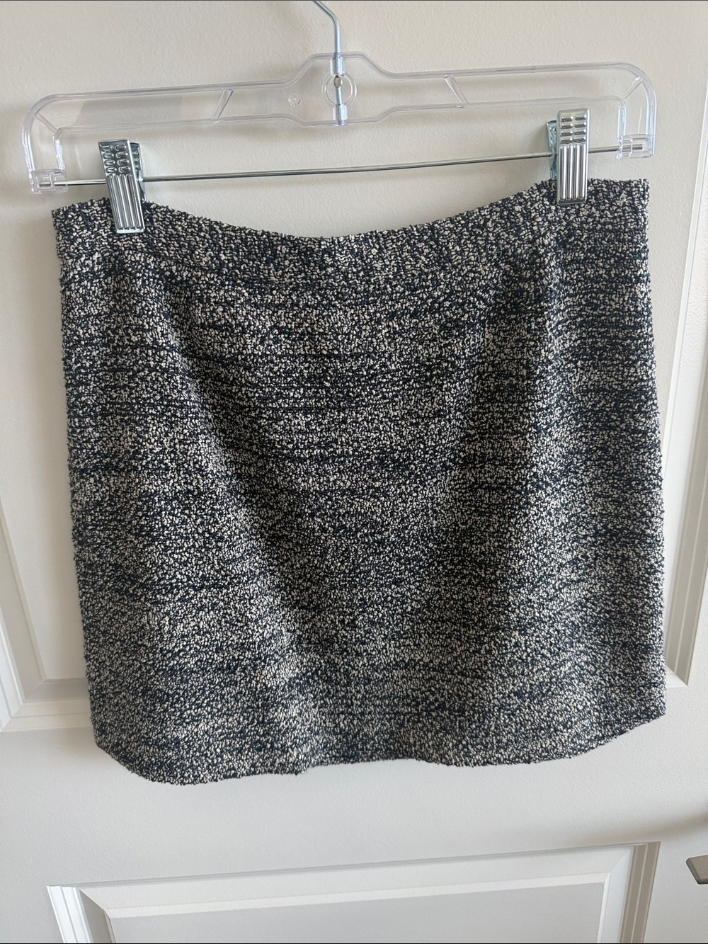 Women's Blue and White/Light Gray Tweed Skirt